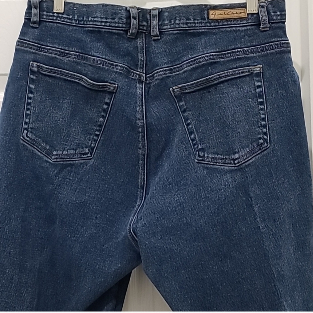 Gloria Vanderbilt VINTAGE Dark Blue Jeans with Gold Stitching, Like NEW! - Picture 7 of 10